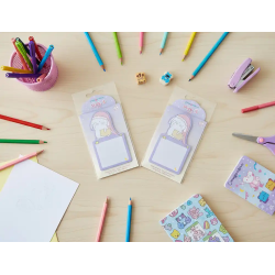 Bloc notas adhesivas imaginovo bunny con soporte 20 hojas morado 60x125 mm