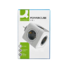 Regleta q-connect de cubo enchufe multiple power cube 5 en 1 directo a pared 5 tomas de corriente 75x75x112mm