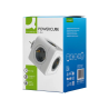 Regleta q-connect de cubo enchufe multiple power cube 5 en 1 directo a pared 5 tomas de corriente 75x75x112mm