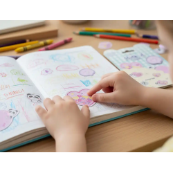 Bloc notas adhesivas imaginovo surprise pegatina sorpresa 20 hojas tamaños surtidos azul