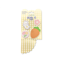 Bloc notas adhesivas imaginovo surprise pegatina sorpresa 20 hojas tamaños surtidos naranja