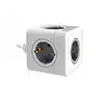 Regleta q-connect de cubo enchufe multiple power cube 5 en 1 cable de 1,4 mt 5 tomas de corriente 75x75x112mm
