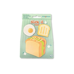 Bloc notas adhesivas imaginovo foodies sandwich 20 hojas tamaños surtidos