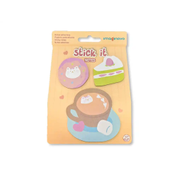 Bloc notas adhesivas imaginovo foodies cafe 20 hojas tamaños surtidos