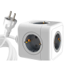 Regleta q-connect de cubo enchufe multiple power cube 5 en 1 cable de 1,4 mt 5 tomas de corriente 75x75x112mm