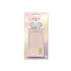 Bloc notas adhesivas imaginovo letter con mensaje trasero elefante 20 hojas 85x164 mm
