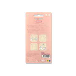 Bloc notas adhesivas imaginovo letter con mensaje trasero conejito rosa 20 hojas 85x164 mm