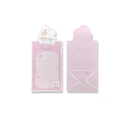 Bloc notas adhesivas imaginovo letter con mensaje trasero conejito rosa 20 hojas 85x164 mm