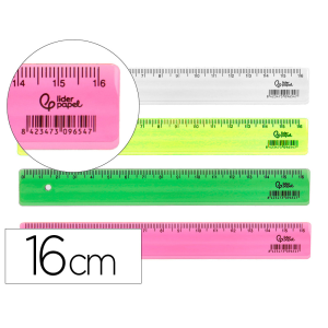 Regla liderpapel plastico...