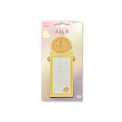 Bloc notas adhesivas imaginovo letter con mensaje trasero leon 20 hojas 85x164 mm