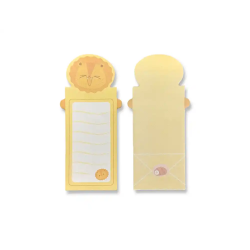 Bloc notas adhesivas imaginovo letter con mensaje trasero leon 20 hojas 85x164 mm