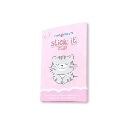 Notas adhesivas imaginovo stick it! notebook 20 notas adhesivas gatito tamaños surtidos