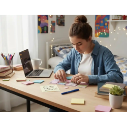 Notas adhesivas imaginovo stick it! notebook 20 notas adhesivas gatito tamaños surtidos