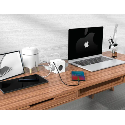 Regleta q-connect de cubo enchufe multiple power cube 6 en 1 directo pared 3 tomas de corriente+2 usb+1 usb c