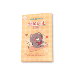 Notas adhesivas imaginovo stick it! notebook 20 notas adhesivas osito tamaños surtidos