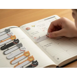 Bloc notas adhesivas imaginovo marcapaginas gato 120 hojas 8x15x48 mm