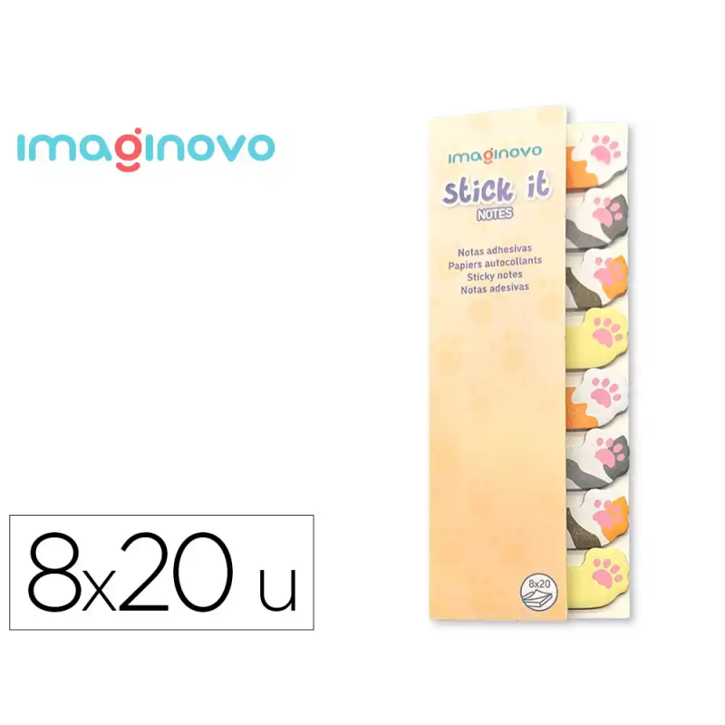 Bloc notas adhesivas imaginovo marcapaginas patita perro 120 hojas 8x15x48 mm