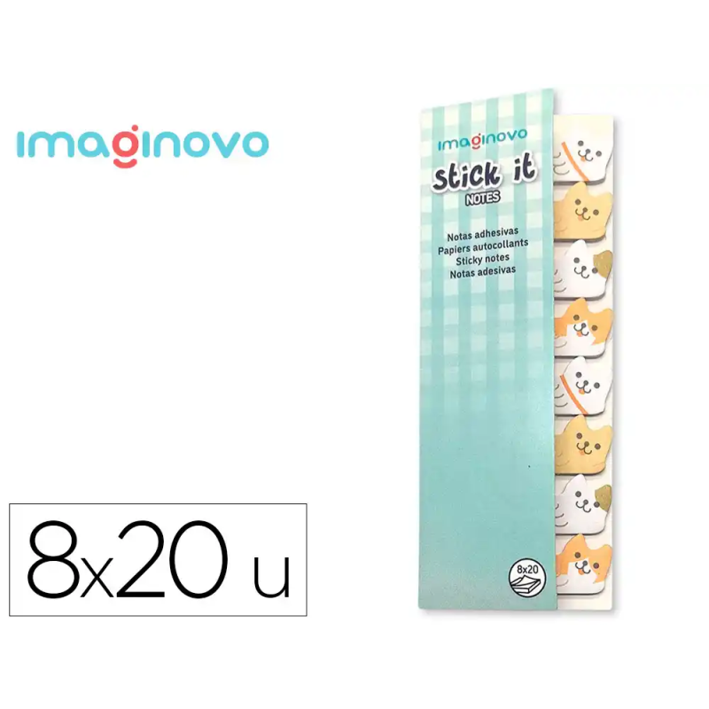Bloc notas adhesivas imaginovo marcapaginas perrito 120 hojas 8x15x48 mm