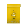 Contenedor papelera reciclaje liderpapel carton reciclado para envases 450x350x650 mm 70 litros amarillo