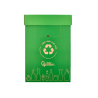 Contenedor papelera reciclaje liderpapel carton reciclado para vidrio 450x350x650 mm 70 litros verde
