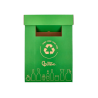 Contenedor papelera reciclaje liderpapel carton reciclado para vidrio 450x350x650 mm 70 litros verde