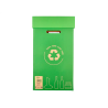 Contenedor papelera reciclaje liderpapel carton reciclado para vidrio 450x350x650 mm 70 litros verde