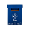 Contenedor papelera reciclaje liderpapel carton reciclado para papel y carton 450x350x650 mm 70 litros azul