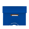 Contenedor papelera reciclaje liderpapel carton reciclado para papel y carton 450x350x650 mm 70 litros azul