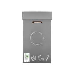 Contenedor papelera reciclaje liderpapel carton reciclado para restos no reciclables 70 litros 450x350x650 mm gris