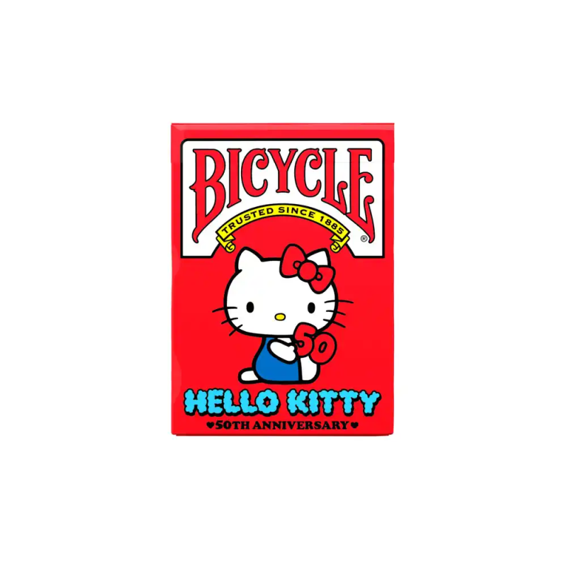 Baraja de cartas bicycle hello kitty 50 aniversario