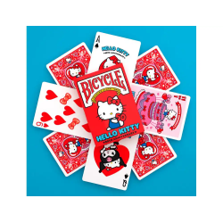 Baraja de cartas bicycle hello kitty 50 aniversario