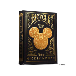 Baraja de cartas bicycle disney black and gold mickey