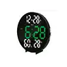 Reloj q-connect digital de pared digital con alarma redondo 27 cm