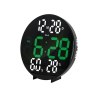 Reloj q-connect digital de pared digital con alarma redondo 27 cm