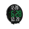 Reloj q-connect digital de pared digital con alarma redondo 27 cm