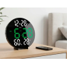 Reloj q-connect digital de pared digital con alarma redondo 27 cm