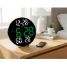 Reloj q-connect digital de pared digital con alarma redondo 27 cm