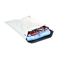 Sobre q-connect de plastico bolsa para envios 100% recicladas con autocierre color blanco 400x600 mm