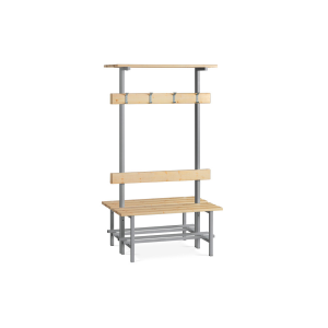 Banco de madera doble con...