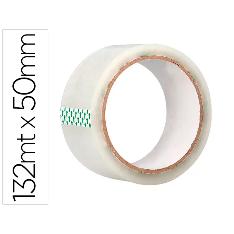 Cinta adhesiva q-connect polipropileno transparente 132 mt x 50 mm para embalaje