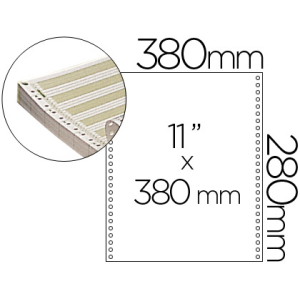 Papel continuo 380x11...