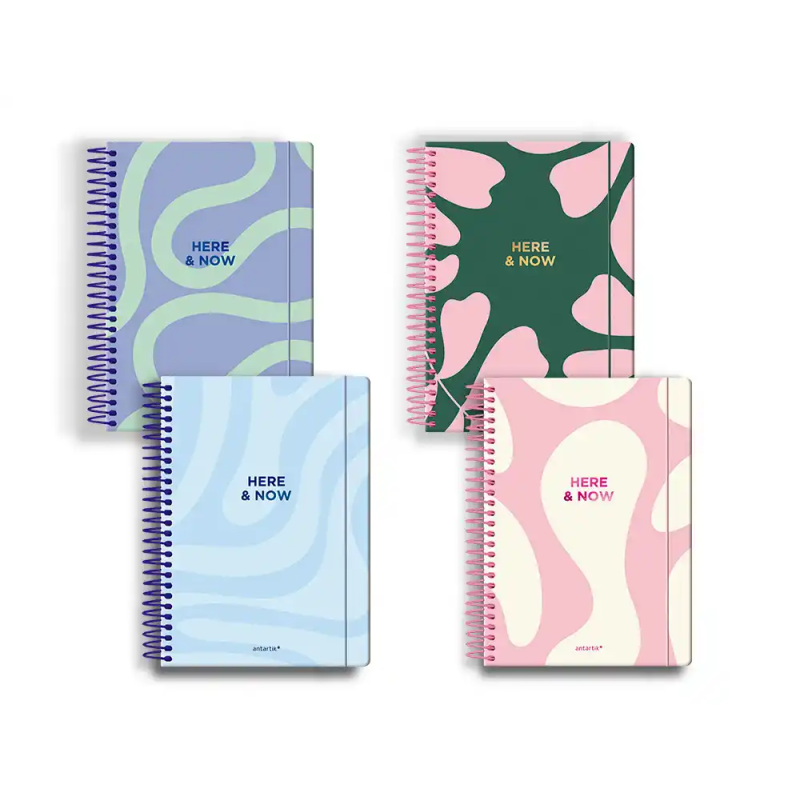 Agenda espiral antartik 2026 here&now expositor de 8 unidades surtidas