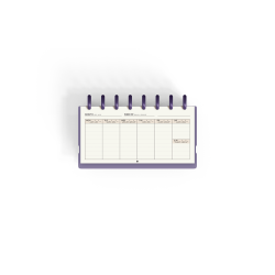 Planificador carchivo ingeniox my week check list my week semanal malva 105x210 mm