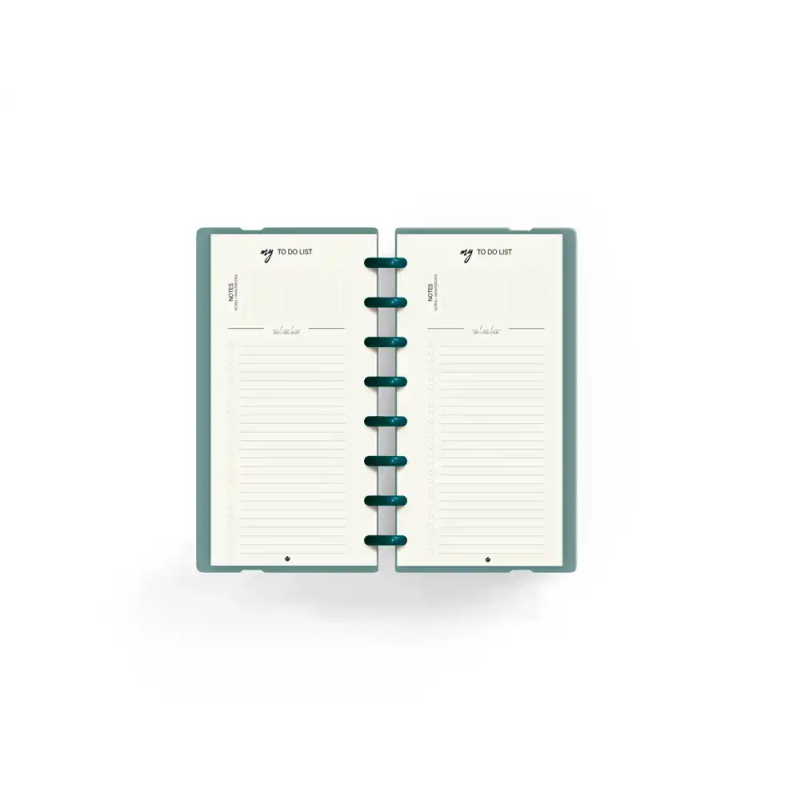 Planificador carchivo ingeniox my week check list my week semanal turquesa 105x210 mm