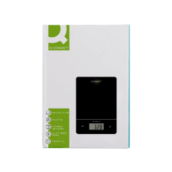 Bascula precision q-connect digital con pantalla lcd precision 1 gr capacidad de 5 gr a 15 kg 240x170x17,5mm
