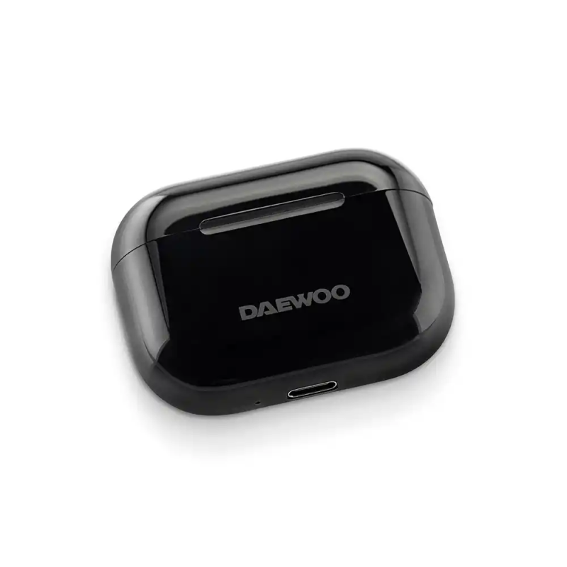 Auricular daewoo tws bluetooth 5.3 usb tipo-c con estuche de carga 500mah color negro
