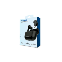 Auricular daewoo tws bluetooth 5.3 usb tipo-c con estuche de carga 500mah color negro