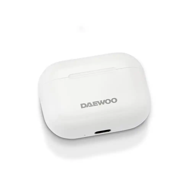 Auricular daewoo tws bluetooth 5.3 usb tipo-c con estuche de carga 500mah color blanco