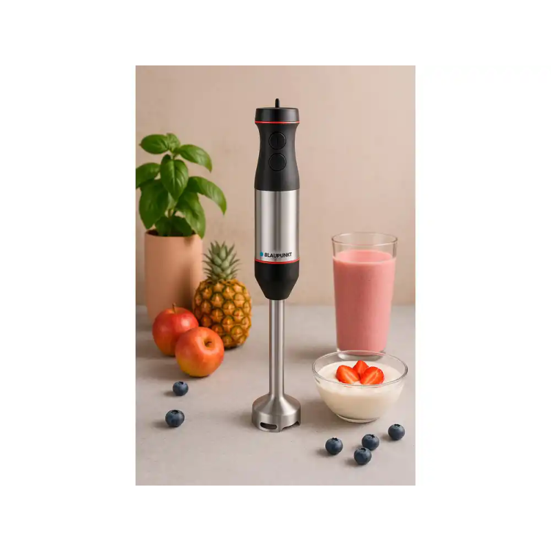 Batidora de mano blaupunkt 800w acero inoxidable control de velocidad boton turbo vaso 1l