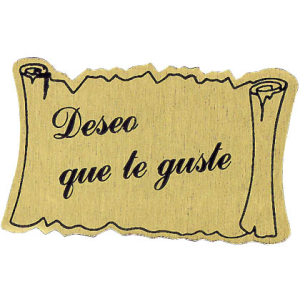 Etiqueta adhesiva dorada...